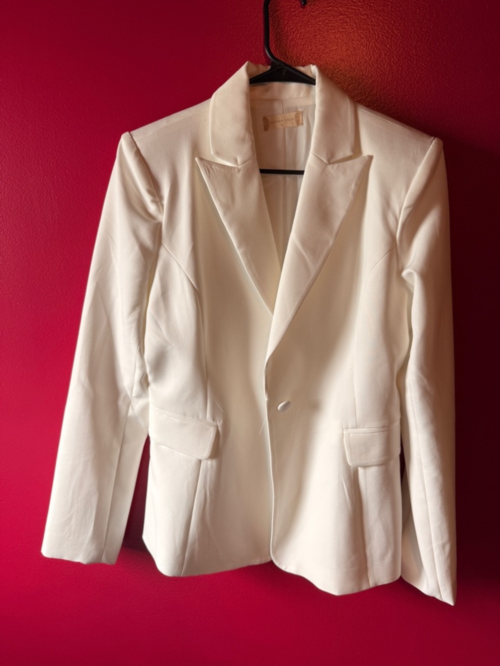 Altar'd State Cream Women's Single-Button Blazer
